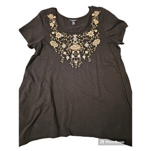 Terre Bleue Embroidered women's size‎ small blouse